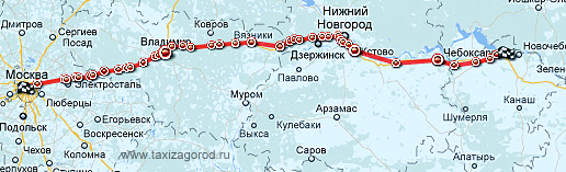 Карта маршрута Москва-Чебоксары,Чувашия такси Москва-Чебоксары, как доехать в Чувашию?,такси межгород,карта маршрута до Чувашии